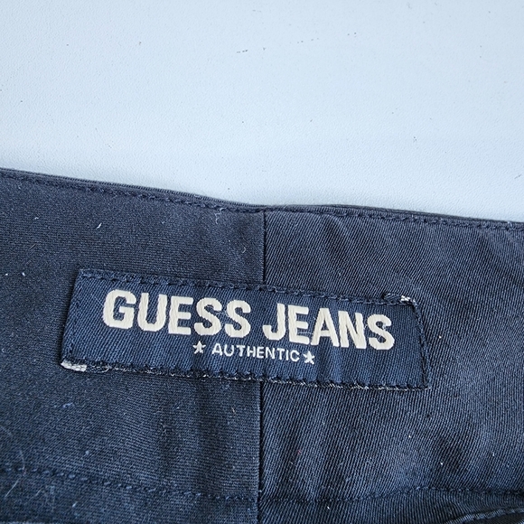 GUESS JEANS Women Black Wide Leg Cropped Capri Pants Button Closure Shorts 28 - Picture 5 of 11